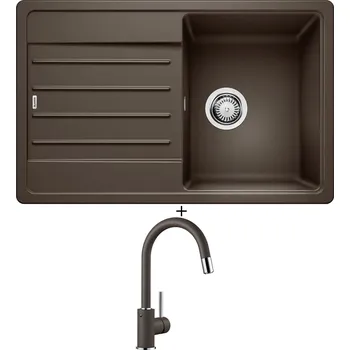 Granitový dřez SET Blanco LEGRA 45 S kávová 522206 + Blanco MIDA-S kávová 521461