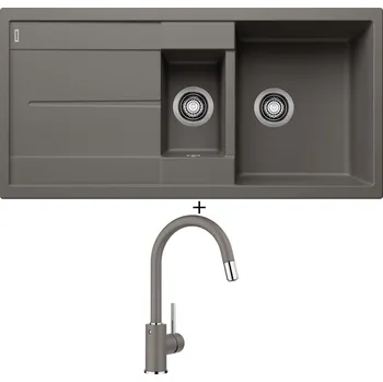 Granitový dřez Granitový dřez SET Blanco METRA 6 S šedá vulkán 527300 + Blanco MIDA-S šedá vulkán 526967