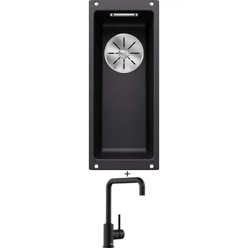Kuchyňský dřez Dřez pod desku SET Blanco SUBLINE 160-U černá 525981 + Blanco MILI černá matná 526665