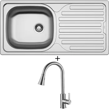 Nerezový dřez Nerezový dřez SET Sinks CLASSIC 860 V nerez matný + Laveo BONA BAB 269U nerez