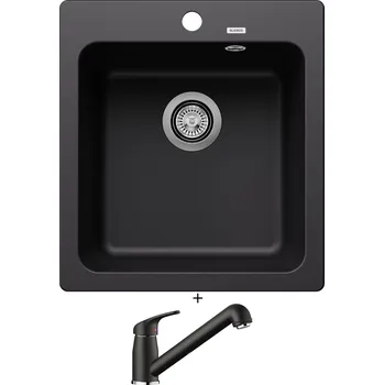 Granitový dřez Granitový dřez SET Blanco NAYA 45 černá 526572 + Blanco DARAS-S černá 526153