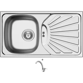 Nerezový dřez Nerezový dřez SET Pyramis ET 78 3 1/2 MARGARITA nerez + Pyramis OSSIA chrom