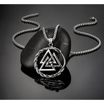 Náhrdelník B-TOP Náhrdelník z nerezové oceli s přívěskem "Ouroboros" a drakem