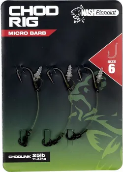 Rybářský háček Nash Tackle Chod Rig Micro Barbed 6 - 3 ks