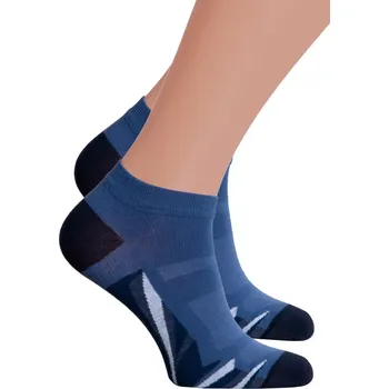 Pánské oblečení Pánské kotníkové ponožky 101/082 STEVEN Barva/Velikost: jeans / 41/43