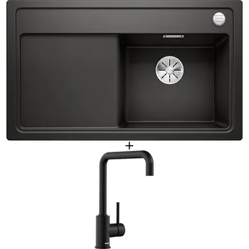 Granitový dřez Granitový dřez SET Blanco ZENAR 45 S černá 526037 + Blanco MILI černá matná 526665