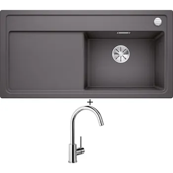 Granitový dřez Granitový dřez SET Blanco ZENAR XL 6 S šedá skála 523965 + Blanco MIDA chrom 517742