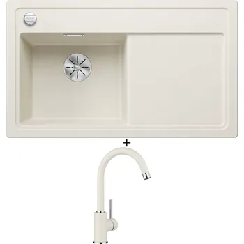 Granitový dřez Granitový dřez SET Blanco ZENAR 45 S bílá soft 527176 + Blanco MIDA bílá soft 526966