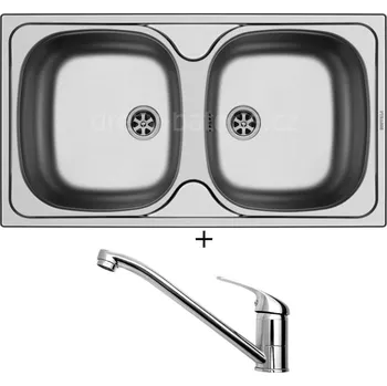Nerezový dřez Nerezový dřez SET Pyramis E 78 1 1/2 nerez + Pyramis ASALIA chrom