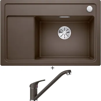 Granitový dřez SET Blanco ZENAR XL 6 S Compact kávová 523784 + Blanco DARAS kávová 517729