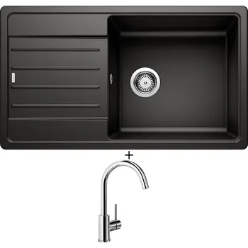 Granitový dřez Granitový dřez SET BLANCO LEGRA XL 6 S černá 526087 + Blanco MIDA chrom 517742