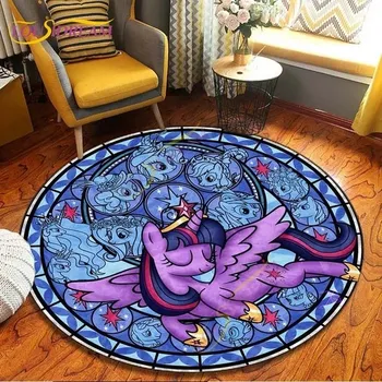 Koberec Kulatý koberec s motivem jednorožce - 7,60 cm