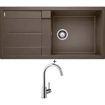 Granitový dřez SET Blanco METRA XL 6 S kávová 515143 + Blanco MIDA chrom 517742