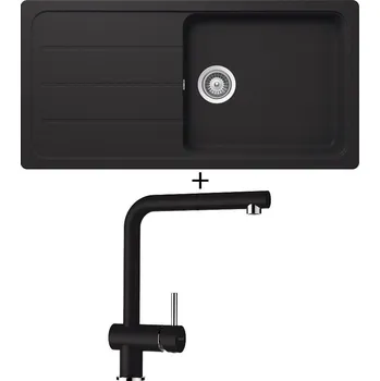 Granitový dřez Granitový dřez SET Schock FORMHAUS D-100L Onyx + Schock EPOS 540120 Onyx