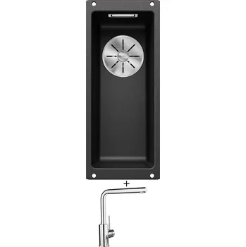 Kuchyňský dřez Dřez pod desku SET Blanco SUBLINE 160-U antracit 523396 + Blanco MILA chrom 519414