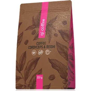 Zdraví Energy Qi coffee 200 g XXL - výhodné balení kávy s aktivními houbami