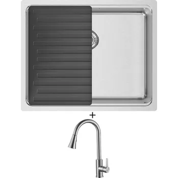 Nerezový dřez Nerezový dřez SET Sinks STEP 540 CO 1,0mm + VERSUS + Laveo BONA BAB 269U nerez