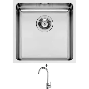 Nerezový dřez Dřez pod desku SET Pyramis LYDIA (40x40) 1B nerez + Laveo BONA BAB 268D nerez