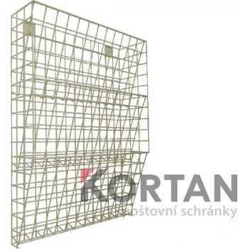 Poštovní schránka Nástěnný drátěný zásobník na prospekty, letáky, tiskoviny, reklamní tisk - RAL standardní RAL 7016 - antracit