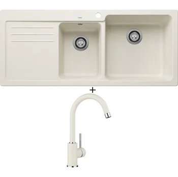 Granitový dřez Granitový dřez SET Blanco NAYA 8 S bílá soft 527132 + Blanco MIDA bílá soft 526966