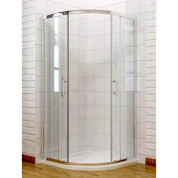 Čtvrtkruhový sprchový kout ROSS REAL 80 Rozměr 80x80x185 cm - čiré bezpečnostní sklo 6 mm úpravou proti vodnímu kameni na bázi nanotechnologie