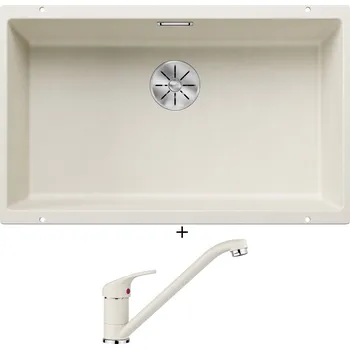 Granitový dřez Dřez pod desku SET Blanco SUBLINE 700 U bílá soft 527173 + Blanco DARAS bílá soft 526935