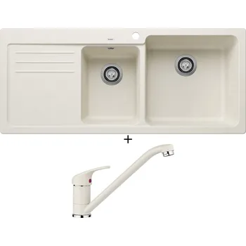 Granitový dřez Granitový dřez SET Blanco NAYA 8 S bílá soft 527132 + Blanco DARAS bílá soft 526935