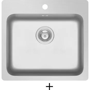 Nerezový dřez Nerezový dřez SET Pyramis ZERIA (56x52) 1B nerez + Pyramis SILVIO chrom