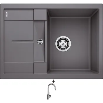 Granitový dřez Granitový dřez SET Blanco METRA 45 S Compact šedá skála 519562 + Blanco MIDA-S chrom 521454