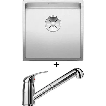 Nerezový dřez Nerezový dřez SET Blanco CLARON 400-IF InFino nerez Durinox 523389 + Blanco DARAS-S chrom 517731