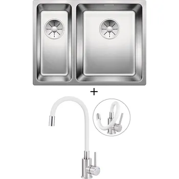 Nerezový dřez Nerezový dřez SET Blanco ANDANO 340/180-IF nerez hedvábný lesk 522973 + Deante NEO LUNO BOC W720 nerez