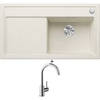 Granitový dřez Granitový dřez SET Blanco ZENAR 5 S bílá soft 527182 + Blanco MIDA chrom 517742