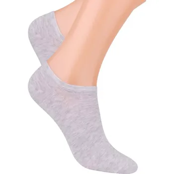 Pánské ponožky Pánské nízké ponožky jednobarevné 007 Steven Barva/Velikost: světlý melír / 44/46