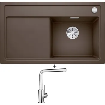 Granitový dřez Granitový dřez SET Blanco ZENAR 45 S kávová 523798 + Blanco MILA chrom 519414