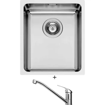 Dřez pod desku SET Pyramis LYDIA (34x40) 1B nerez + Pyramis ASALIA chrom