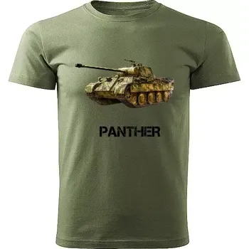 Pánské tričko tričko s tankem PANTHER S (vojenské tričko khaki army)