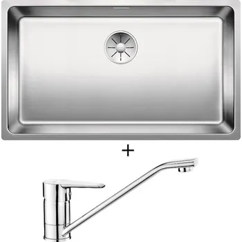 Nerezový dřez Dřez pod desku SET Blanco ANDANO 700-U nerez hedvábný lesk 522971 + Deante CORIO BFC 060M chrom