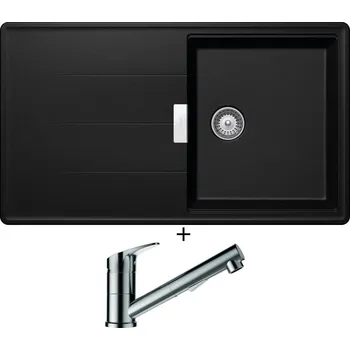 Granitový dřez Granitový dřez SET Schock TIA D-100 Magma + Schock EVINAS 577120 nerez