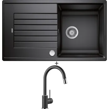 Granitový dřez Granitový dřez SET Blanco ZIA 5 S antracit s excentrem + Blanco MIDA-S antracit 521455