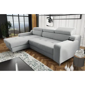 Obývací stěna Sedací souprava Darina Premium L světle šedá