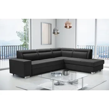 Obývací stěna Sedací souprava Davis černá pravá