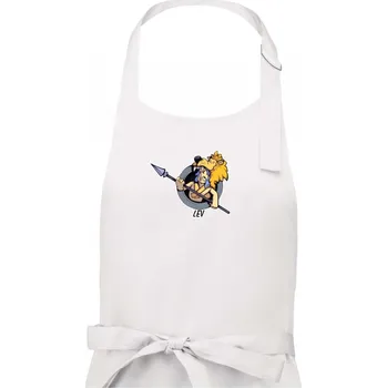 Kuchyňská zástěra Znamení komiks lev - Dámská zástěra na vaření - Univerzální velikost ( Bílá )