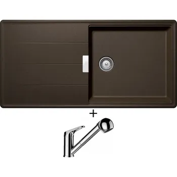 Granitový dřez Granitový dřez SET Schock TIA D-100L Bronze + Schock COSMO 525122 chrom