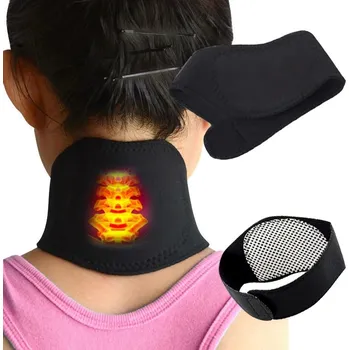 Turmalínový krční pás s magnetickou terapií Černá 47,5 cm x 10,5 cm