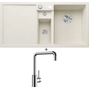 Granitový dřez Granitový dřez SET Blanco COLLECTIS 6 S bílá soft 527058 + Blanco MILI chrom 519413