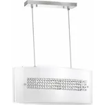 Nova Luce Závěsné svítidlo THELTA chromovaný hliník bílé sklo a křišťál E27 3x12W