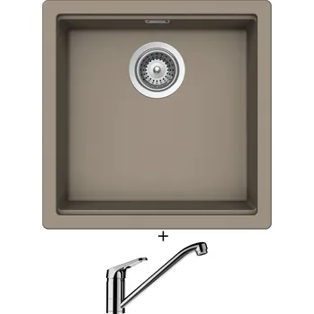 Granitový dřez Dřez pod desku SET Schock KIRUNA N-100 U Twilight + Schock COSMO 525001 chrom