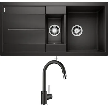 Granitový dřez SET Blanco METRA 6 S černá 525927 + Blanco MIDA-S černá 526146