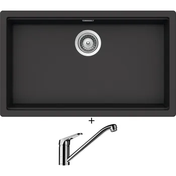 Granitový dřez Granitový dřez SET Schock KIRUNA N-100XL Dusk + Schock COSMO 525001 chrom