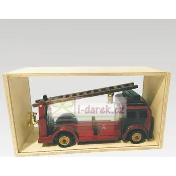 Žertovný předmět Dárková láhev 0,5l na alkohol - Retro hasičské auto